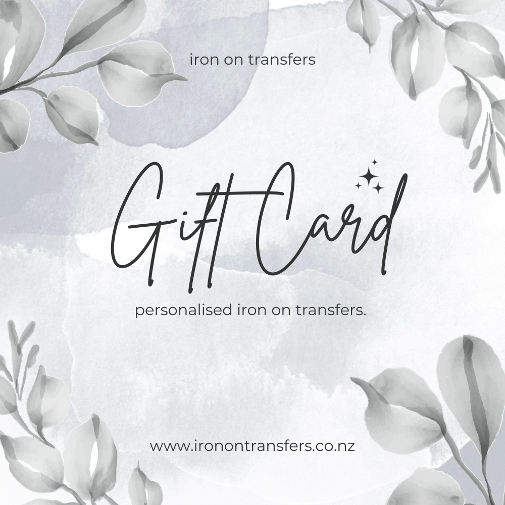 Iron On Transfers Gift Cards