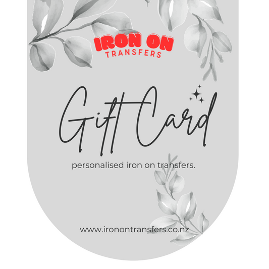 Iron On Transfers Gift Cards