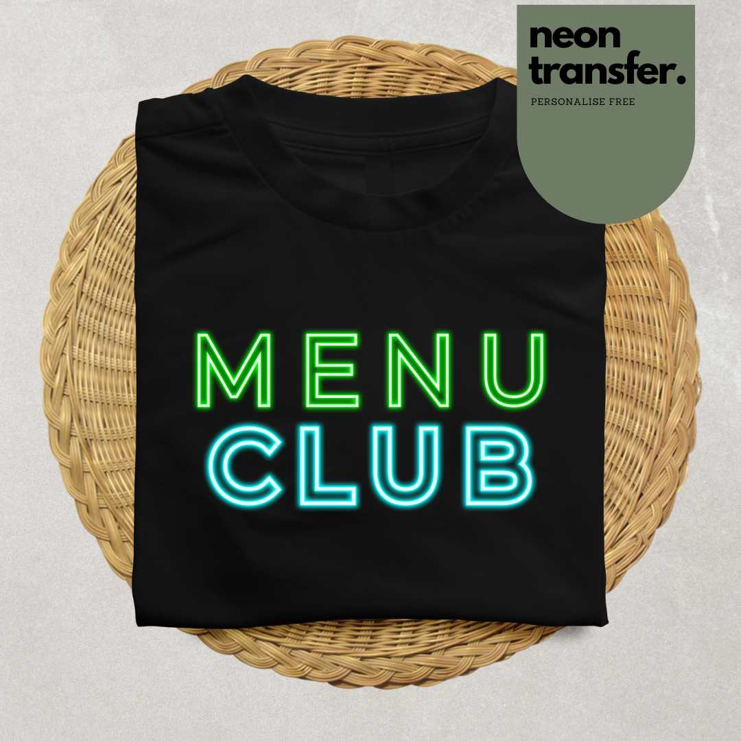 Neon Iron On Transfers