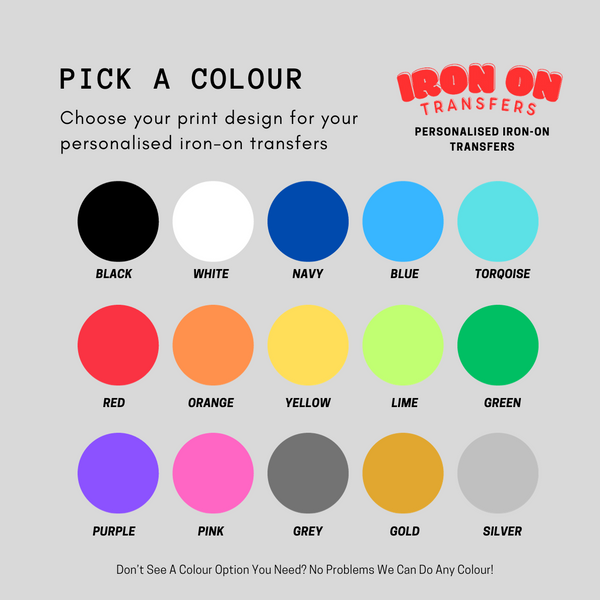 Iron On Logo Pack Iron on Transfers, Order Custom Iron On Transfers