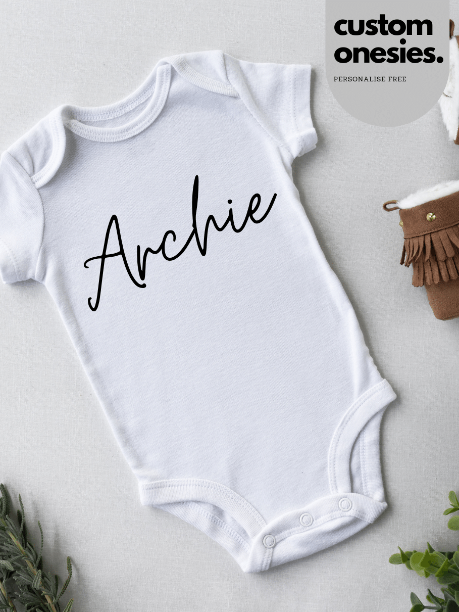 Personalised Baby Onesies Iron on transfers