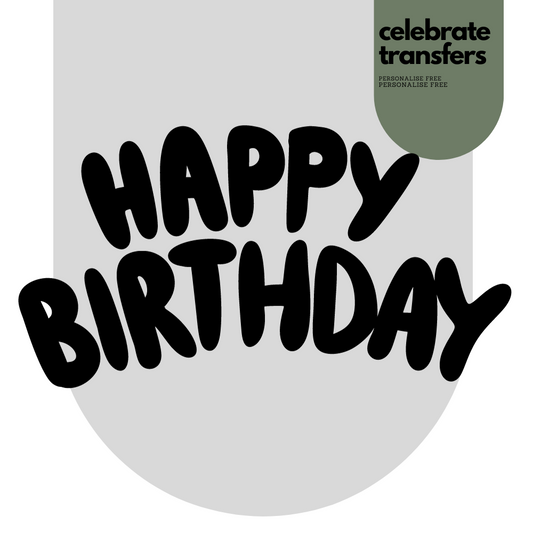 Happy Birthday Iron On Transfer